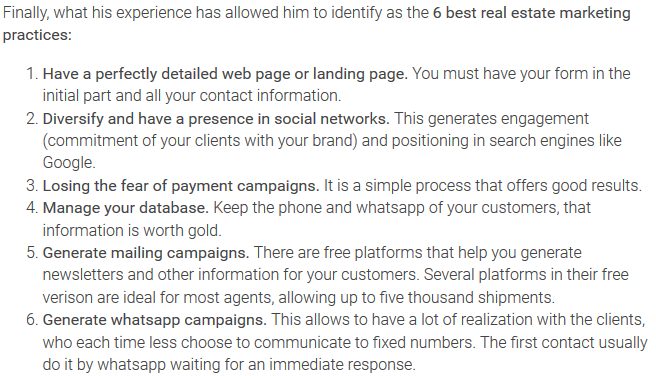Agent Insights - The 6 best digital real estate marketing practices 2
