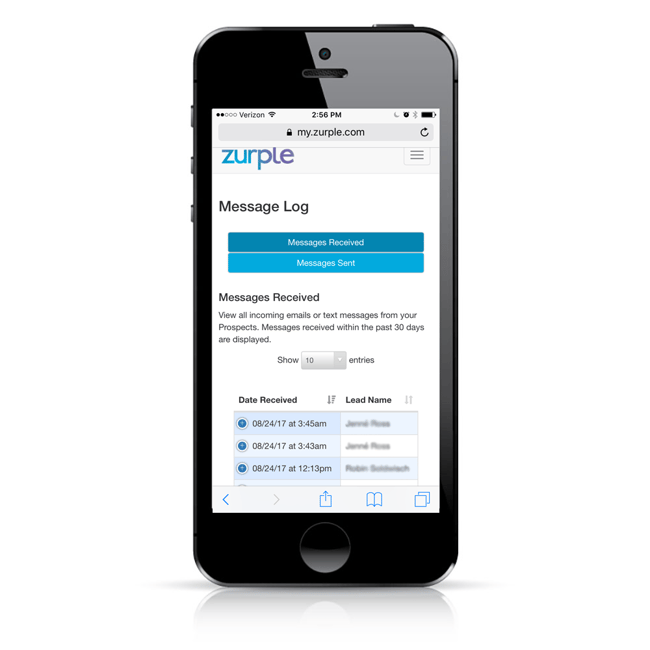 Zurple_Message_Log_Real_Estate_CRM