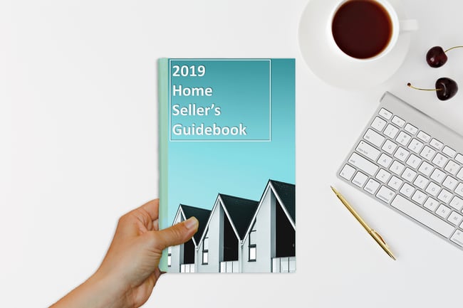 hand holding 2019 home sellers guidebook