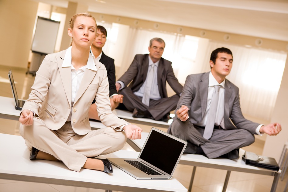 photodune-358544-meditating-business-partners-s